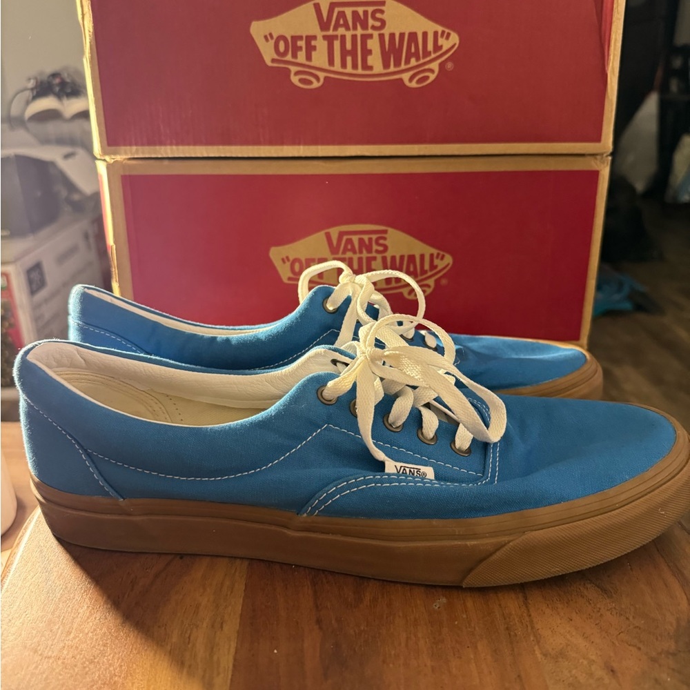 Size 13 vans era blue with gum soles rare like new